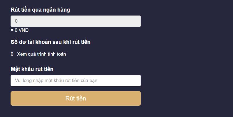 Hướng dẫn rút tiền PQ88 về tài khoản ngân hàng cá nhân